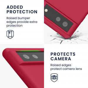 Husa pentru Google Pixel 6, Silicon, Rosu, 55480.229, kwmobile - Img 4