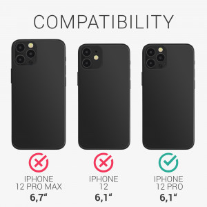Husa pentru iPhone 12 / iPhone 12 Pro, Silicon, Negru, 55112.01 - Img 6