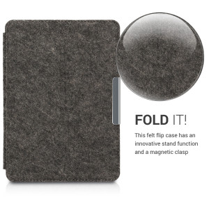 Husa pentru Kindle Paperwhite 7, Textil, Gri, 46908.01 - Img 4