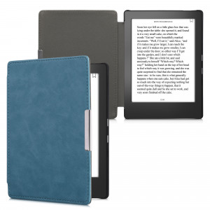 Husa pentru Kobo Aura H2O Edition 1, Kwmobile, Albastru, Piele ecologica, 24415.78 - Img 2