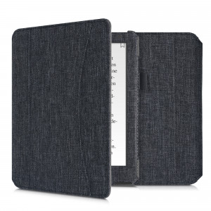 Husa pentru Kobo Aura H2O Edition 2, Textil, Gri, kwmobile, 54137.19 - Img 1