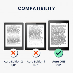 Husa pentru Kobo Aura One, Kwmobile, Multicolor, Piele ecologica, 39610.31 - Img 6