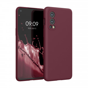Husa pentru OnePlus Nord 2 5G, Silicon, Rosu, 56070.190, kwmobile - Img 1