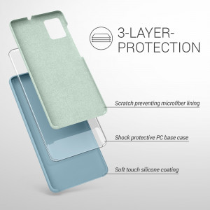 Husa pentru Samsung Galaxy A51, Silicon, Albastru, 51197.206 - Img 3
