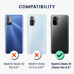 Husa pentru Xiaomi Redmi Note 10 / Redmi Note 10S, Silicon, Negru, 56956.47, kwmobile - Img 6