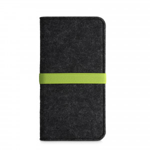 Husa Universala Kwmobile marime XL - 6,8 inch, Microfibra, Gri/Verde, 58046.03 - Img 8