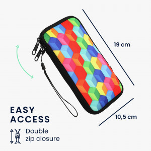 Husa Universala Kwmobile marime XL - 6,8 inch, Neopren, Multicolor, 30226.4.31 - Img 6