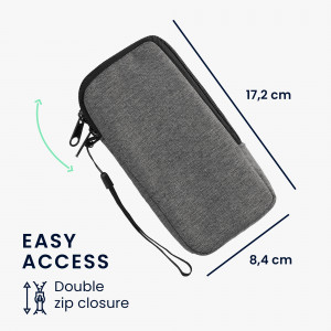 Husa Universala Kwmobile marime XL - 6,8 inch, Textil, Gri, 58228.4.19 - Img 6