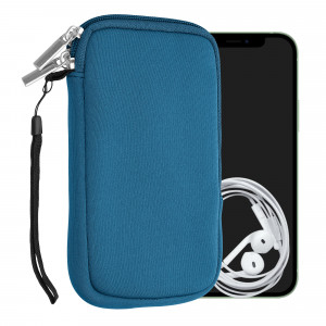 Husa Universala pentru telefon M - 5,5 inch, Neopren, Albastru, 46188.2.145, kwmobile - Img 1