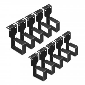 Set 10 Suporti montare carlige retea Kwmobile, Negru, Metal, 58587.01.10 - Img 2