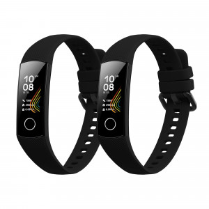 Set 2 Curele Kwmobile pentru Honor Band 5/Band 4, Negru, Silicon, 59596.07 - Img 1