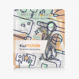 Set 2 Curele pentru casti Samsung Galaxy Buds Pro, Kwmobile, Negru/Alb, Silicon, 56874.02 - Img 6