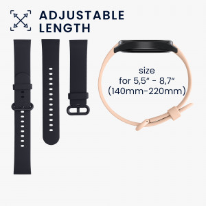 Set 2 curele pentru Xiaomi Mi Watch Lite/Redmi Watch, Kwmobile, Albastru/Roz, Silicon, 54778.10 - Img 7