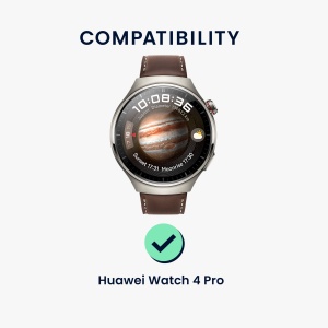 Set 2 Folii de protectie Kwmobile pentru Huawei Watch 4 Pro, Transparent/Negru, Polimer, KWM000024VZ001C - Img 6