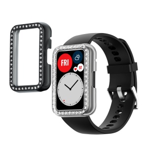 Set 2 Huse Kwmobile pentru Huawei Watch Fit, Transparent/Negru, Plastic, KWM000024ZO001C - Img 2