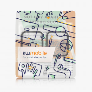 Set 2 Huse pentru Xiaomi Redmi Watch 2, kwmobile, Sticla securizata, Negru / Transparent, 56913.01 - Img 8
