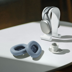 Set 2 Perne de urechi pentru casti Apple AirPods Max, Kwmobile, Albastru, Piele ecologica, 55895.04 - Img 7