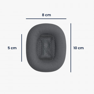 Set 2 Perne de urechi pentru casti Apple AirPods Max, Kwmobile, Gri, Piele ecologica, 55895.19 - Img 5