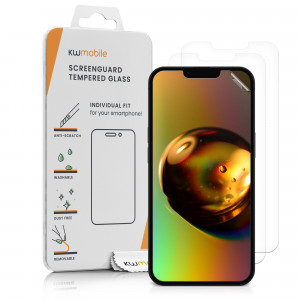Set 3 folii de protectie Kwmobile pentru Apple iPhone 14, Fata, Polimer, 59223.1 - Img 1