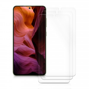 Set 3 Folii de protectie pentru Samsung Galaxy S21 FE, kwmobile, Fata, Transparenta, 55486.1 - Img 2