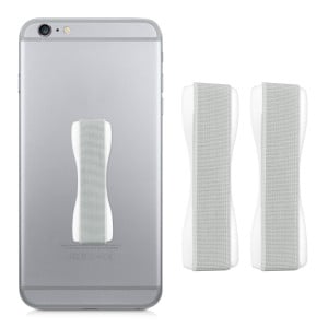 Set 3 Suporti tip inel pentru telefon, Kwmobile, Alb, Plastic, 43997.03 - Img 2