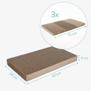 Set 3 table pentru zgarieturi Navaris, 43 x 24 x 4cm, Maro, 52979.03 - Img 5