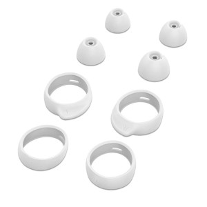 Set 4 Varfuri de schimb pentru casti Samsung Galaxy Buds/Galaxy Buds Plus, Kwmobile, Alb, Silicon, 49310.02 - Img 2