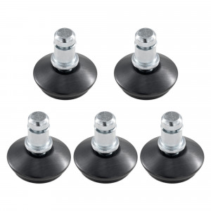 Set 5 Picioare pentru scaun de birou tija 11 mm, Kwmobile, Negru, Otel, 56094.06 - Img 2