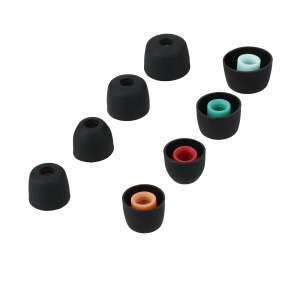 Set 8 Varfuri de schimb Kwmobile pentru Sony WF-1000XM5/WF-1000XM4, Negru, Silicon, KWM0000255B001C - Img 3
