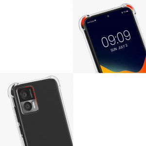 Bumper kwmobile pentru Motorola Edge 30 Neo, Silicon, Transparent/Negru, 60085.01 - Img 7