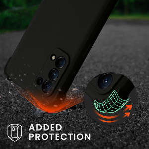 Bumper kwmobile pentru OPPO Find X3 Lite, Silicon, Negru, 58584.01 - Img 3
