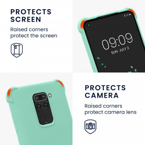 Bumper kwmobile pentru Xiaomi Redmi Note 9, Silicon, Verde, 53147.71 - Img 3