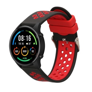 Curea Kwmobile pentru Xiaomi Mi Watch Color Sport/S1 Active, Negru/Rosu, Silicon, KWM0000258B001C - Img 1