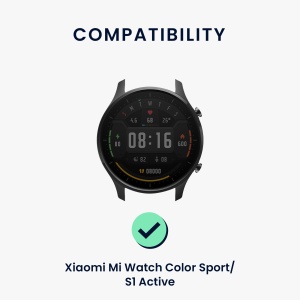Curea Kwmobile pentru Xiaomi Mi Watch Color Sport/S1 Active, Negru/Rosu, Silicon, KWM0000258B001C - Img 5
