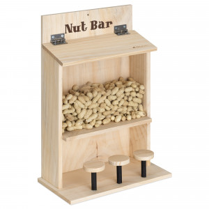 Hranitor pentru veverite din lemn de pin Navaris, 42 x 28 x 15.5 cm, Maro, 55612.01 - Img 1