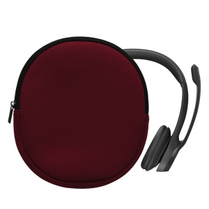 Husa Casti Kwmobile pentru Logitech H390, Visiniu, Neopren, KWM000018YQ003C - Img 1