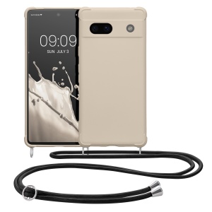 Husa Kwmobile cu jnur pentru Google Pixel 7a, Crem, Silicon, 61600.16 - Img 2