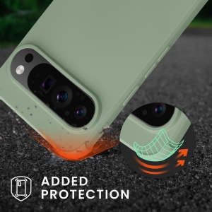 Husa Kwmobile cu jnur pentru Google Pixel 9/Pixel 9 Pro, Verde deschis, Silicon, KWM000020PY003C - Img 5
