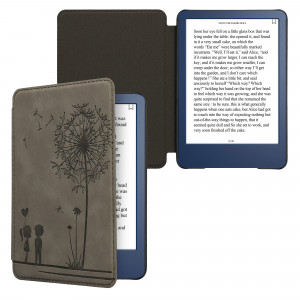 Husa kwmobile pentru Amazon Kindle (2022), Piele ecologica, Gri, 59990.02 - Img 2