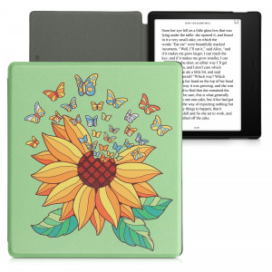 Husa kwmobile pentru Amazon Kindle Oasis 10, Piele ecologica, Multicolor, 49417.23 - Img 2