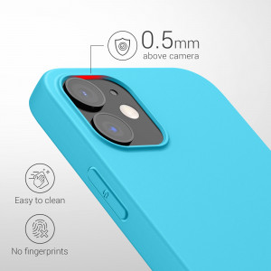 Husa Kwmobile pentru Apple iPhone 12/iPhone 12 Pro, Silicon, Albastru, 53938.205 - Img 4