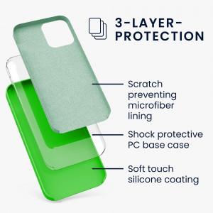 Husa Kwmobile pentru Apple iPhone 12/iPhone 12 Pro, Silicon, Verde, 52641.44 - Img 3