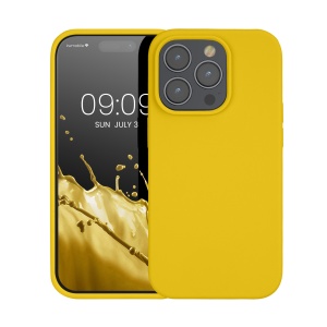 Husa Kwmobile pentru Apple iPhone 14 Pro, Galben, Silicon, KWM000016NK034C - Img 2