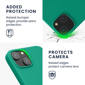 Husa Kwmobile pentru Apple iPhone 14, Verde, Silicon, KWM000016NI036C - Img 3