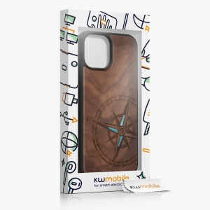 Husa Kwmobile pentru Apple iPhone 15, Maro, Lemn/Silicon, KWM000020EG002C - Img 7