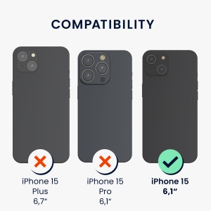 Husa Kwmobile pentru Apple iPhone 15, Negru, Silicon, 62017.01 - Img 5