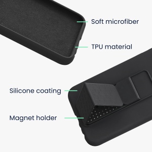 Husa Kwmobile pentru Apple iPhone 15, Negru, Silicon, KWM000022NT001C - Img 7