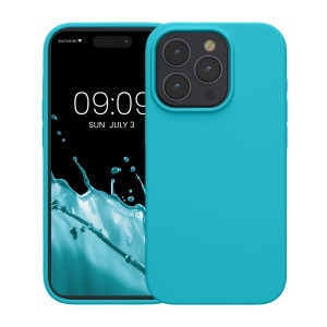 Husa Kwmobile pentru Apple iPhone 15 Pro, Albastru deschis, Silicon, KWM000020CC015C - Img 2