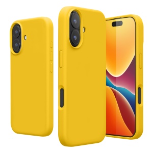 Husa Kwmobile pentru Apple iPhone 16, Galben, Silicon, KWM000022TU002C - Img 2