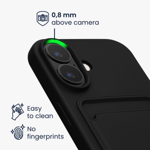 Husa Kwmobile pentru Apple iPhone 16, Negru, Silicon, KWM000022UF001C - Img 4